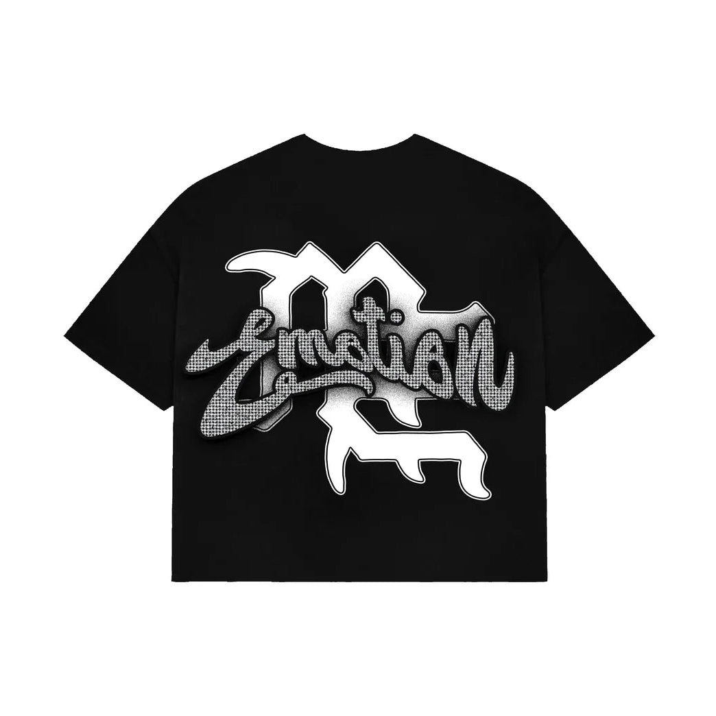 Black “Rhinestone” Cropped Tee