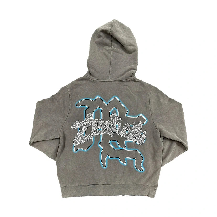 Grey “Rhinestone” Hoodie