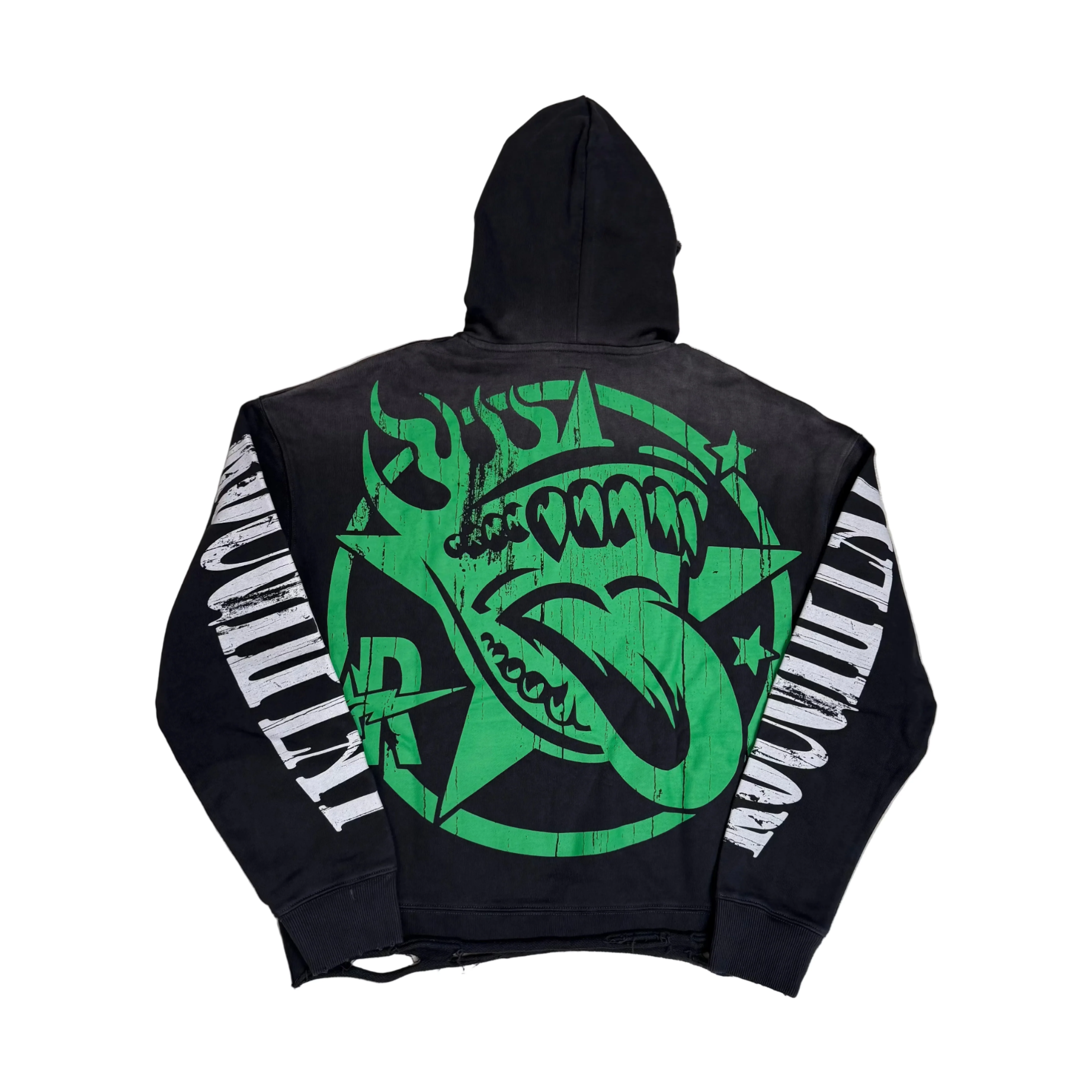 Rough Play Skull In Car Hoodie - Grey