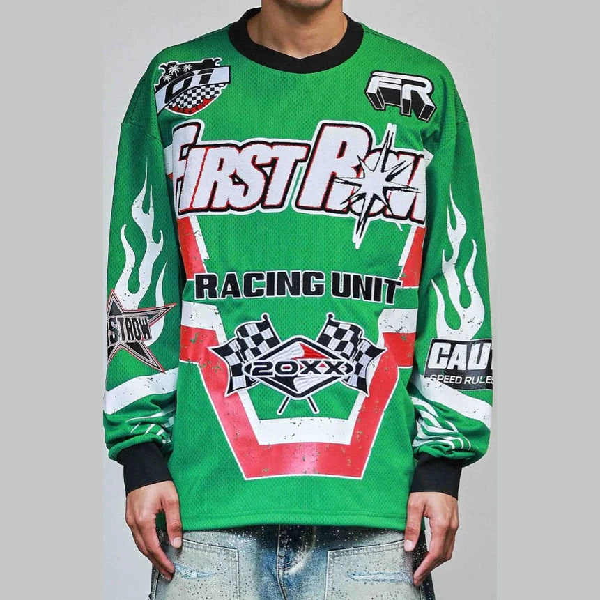 First Row Hard Racing Sport Jersey - Green