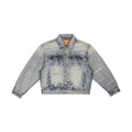 First Row ALLOVER RHINE STONE DENIM TRUCKER JACKET