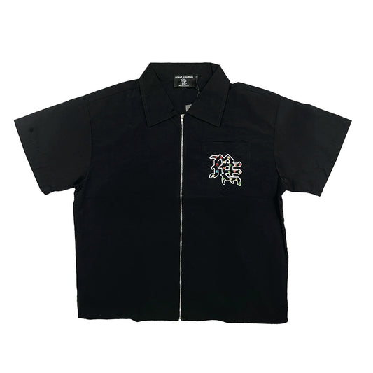 “ME” Rhinestone Zip Up Shirt