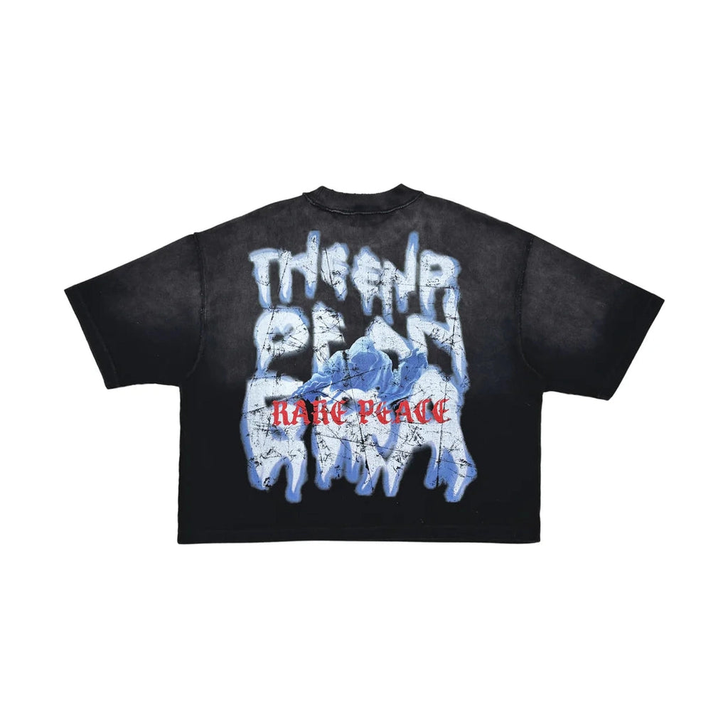 Rare Peace 'THE END OF AN ERA' Oversized Cropped T-shirt
