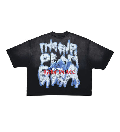 Rare Peace 'THE END OF AN ERA' Oversized Cropped T-shirt