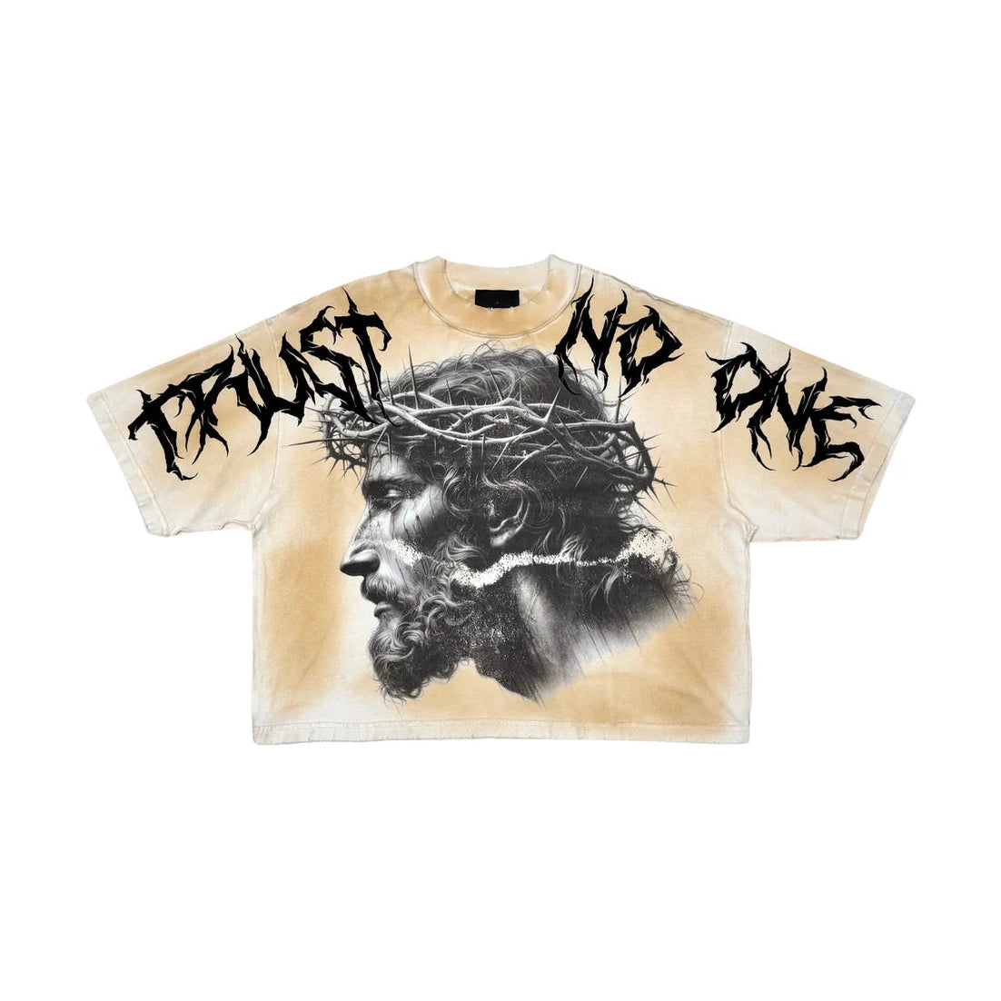 Rare Peace 'TRUST NO ONE' Oversized Cropped T-shirt