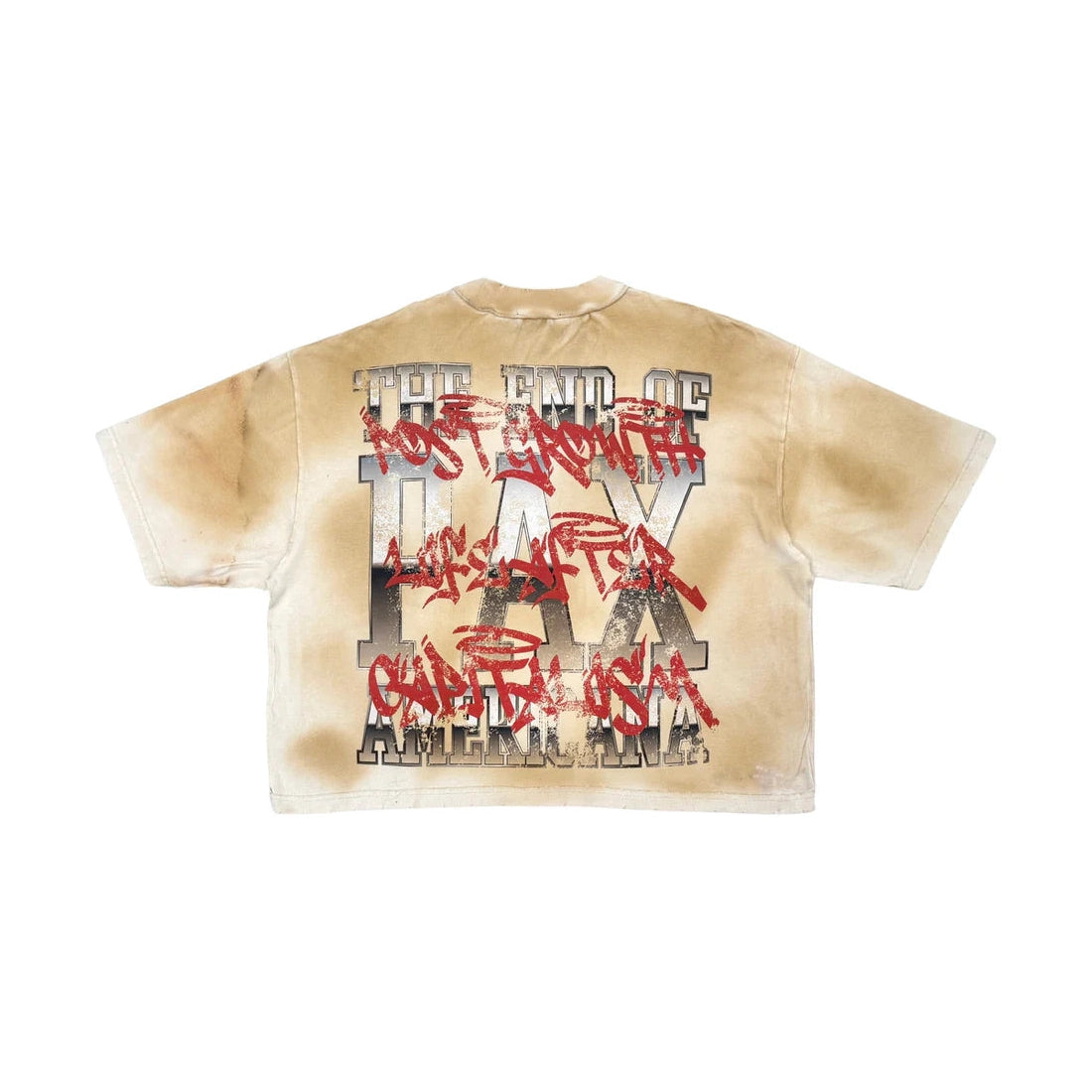 Rare Peace 'TRUST NO ONE' Oversized Cropped T-shirt