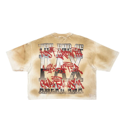 Rare Peace 'TRUST NO ONE' Oversized Cropped T-shirt