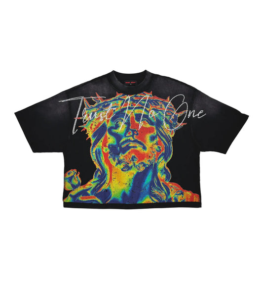Rare Peace 'SORRY FOR TROTW' Oversized Cropped T-shirt