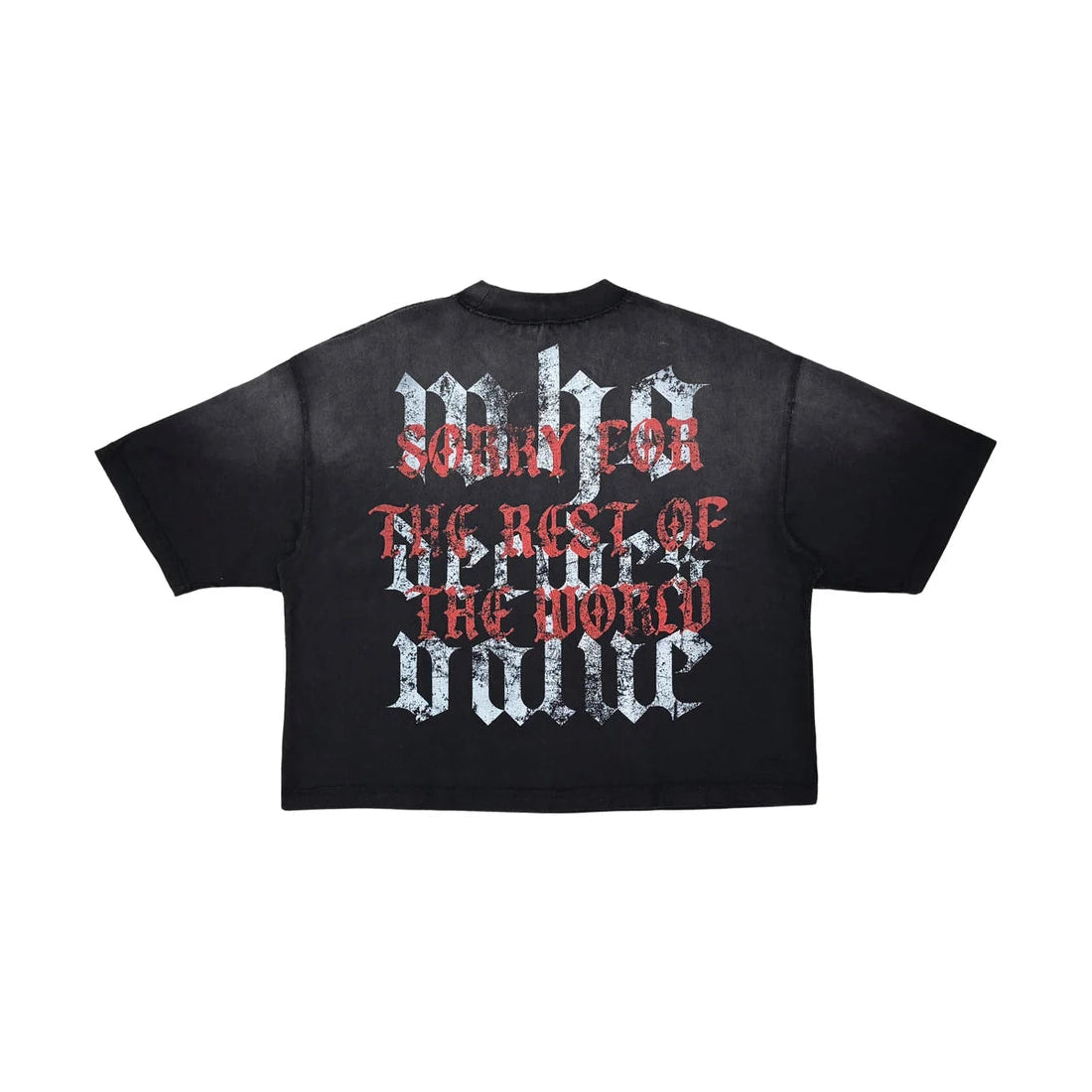 Rare Peace 'SORRY FOR TROTW' Oversized Cropped T-shirt