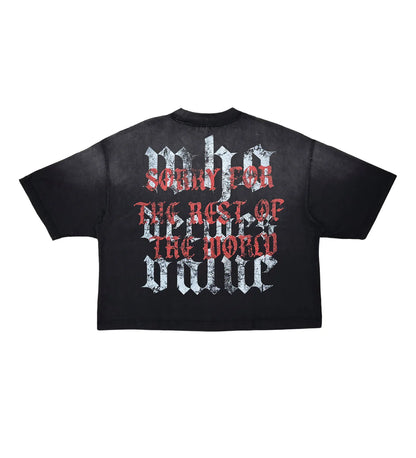 Rare Peace 'SORRY FOR TROTW' Oversized Cropped T-shirt