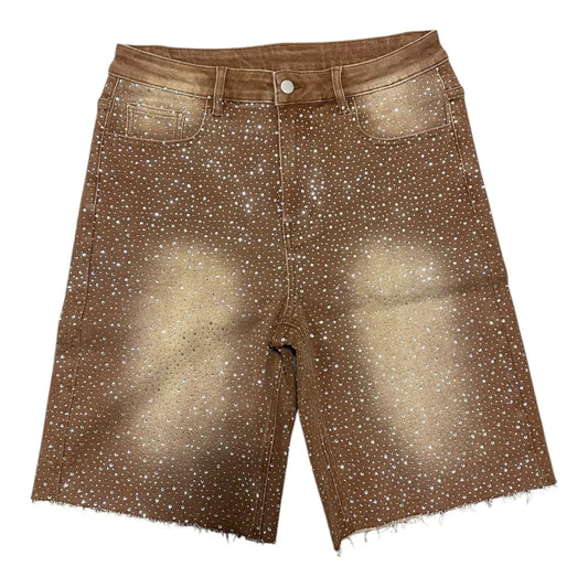 Syndicate - Brown Rhinestone Short