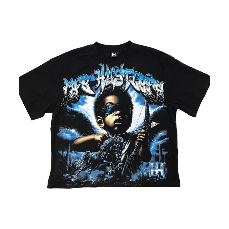 Life Hustlers “Warrior Girl” Black tee