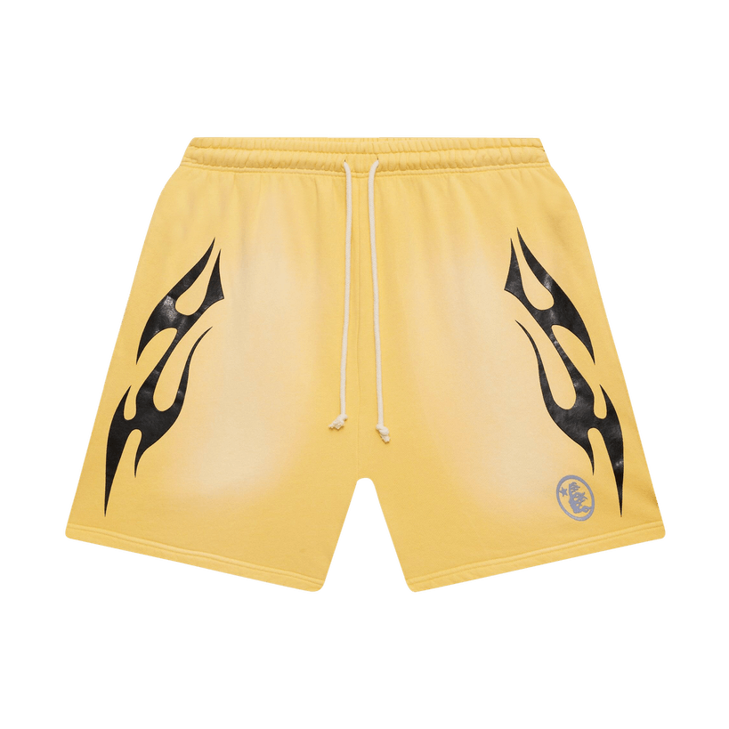 Hellstar Sweat Shorts Flames | Yellow