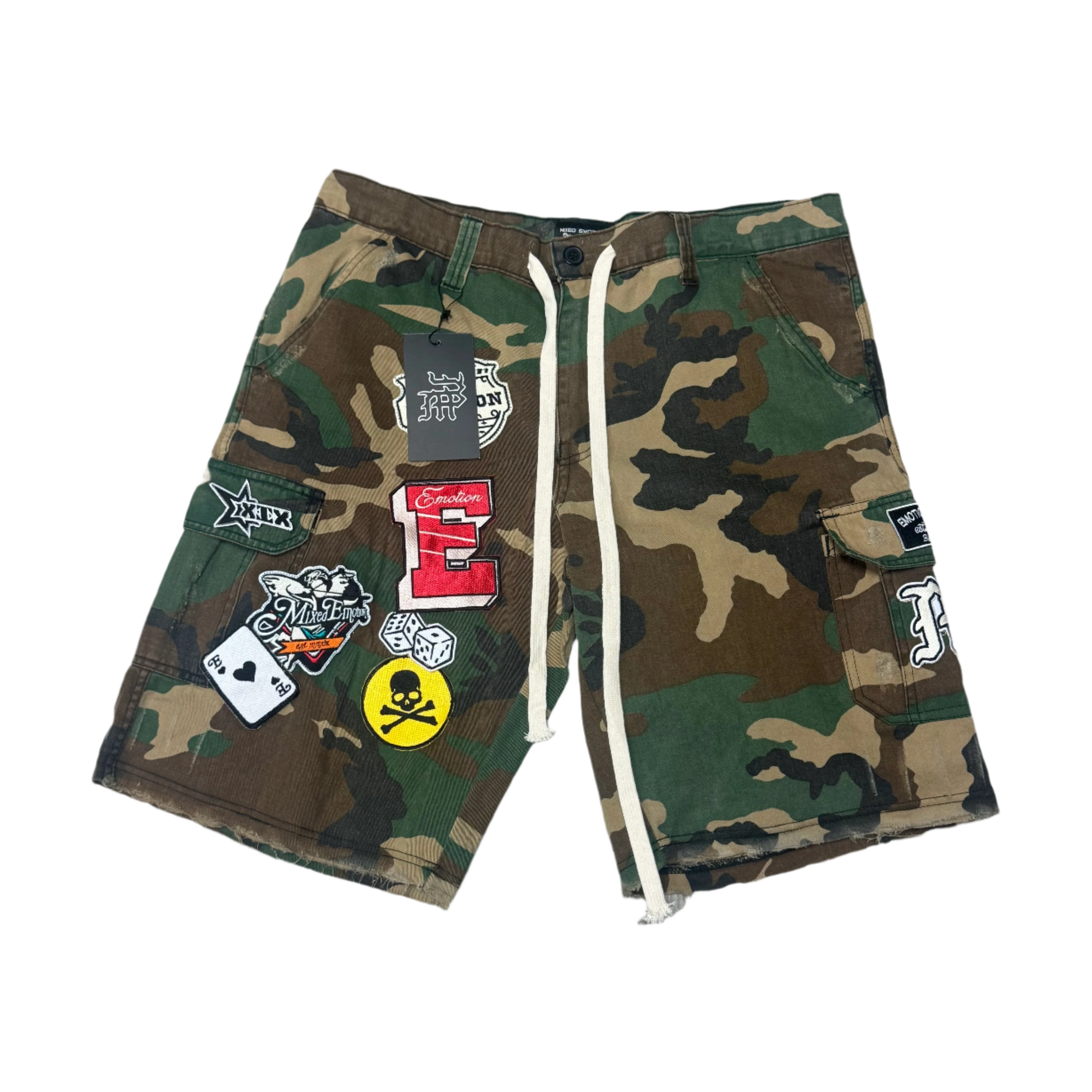 'Danger' Patch Shorts (Camo)