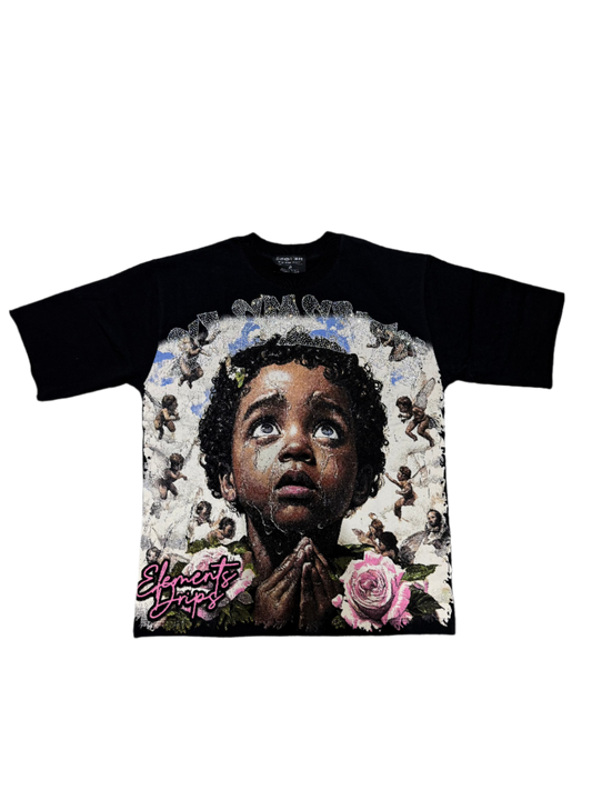 Element Drips Crying Angel Black Tee