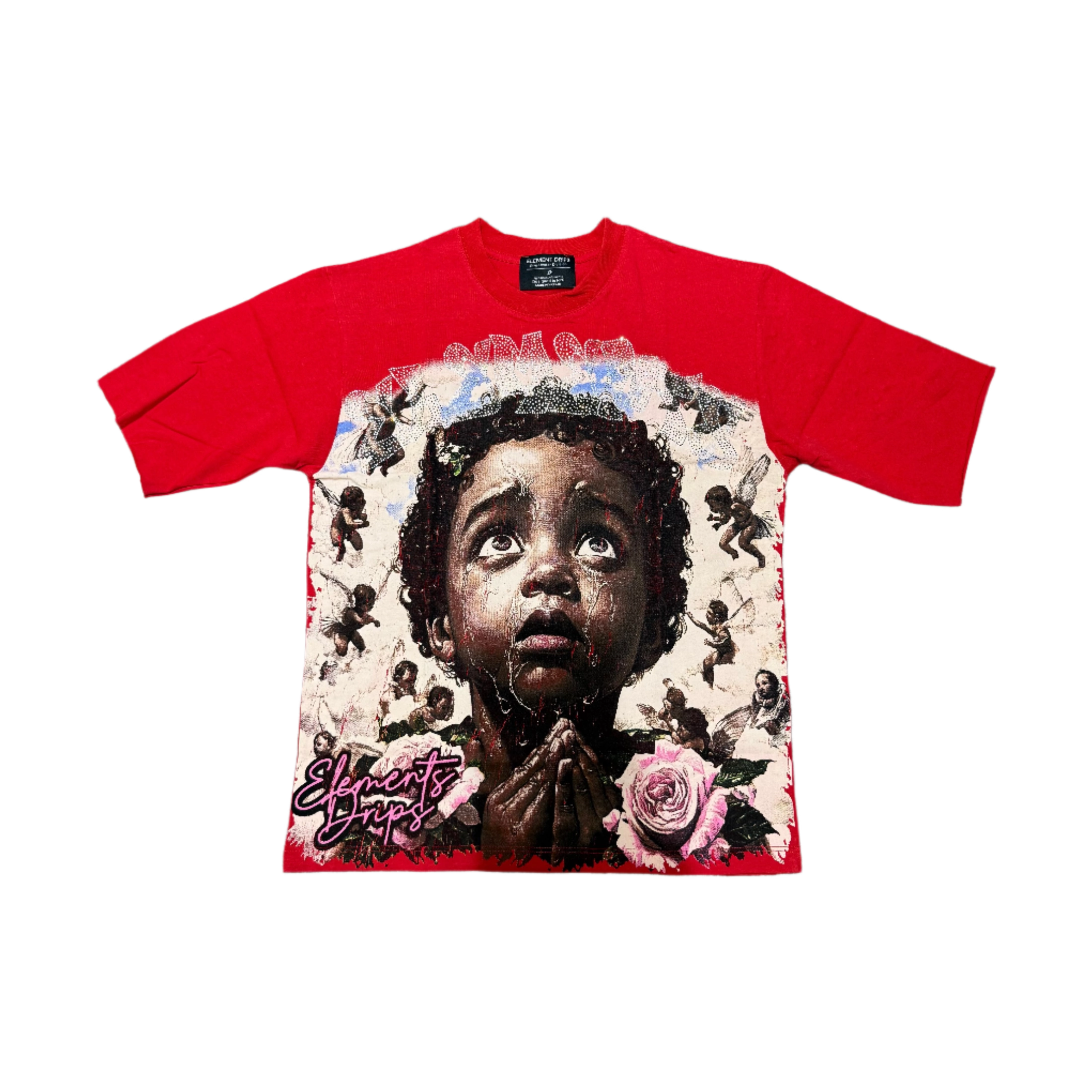 Element Drips Crying Angel Red Tee