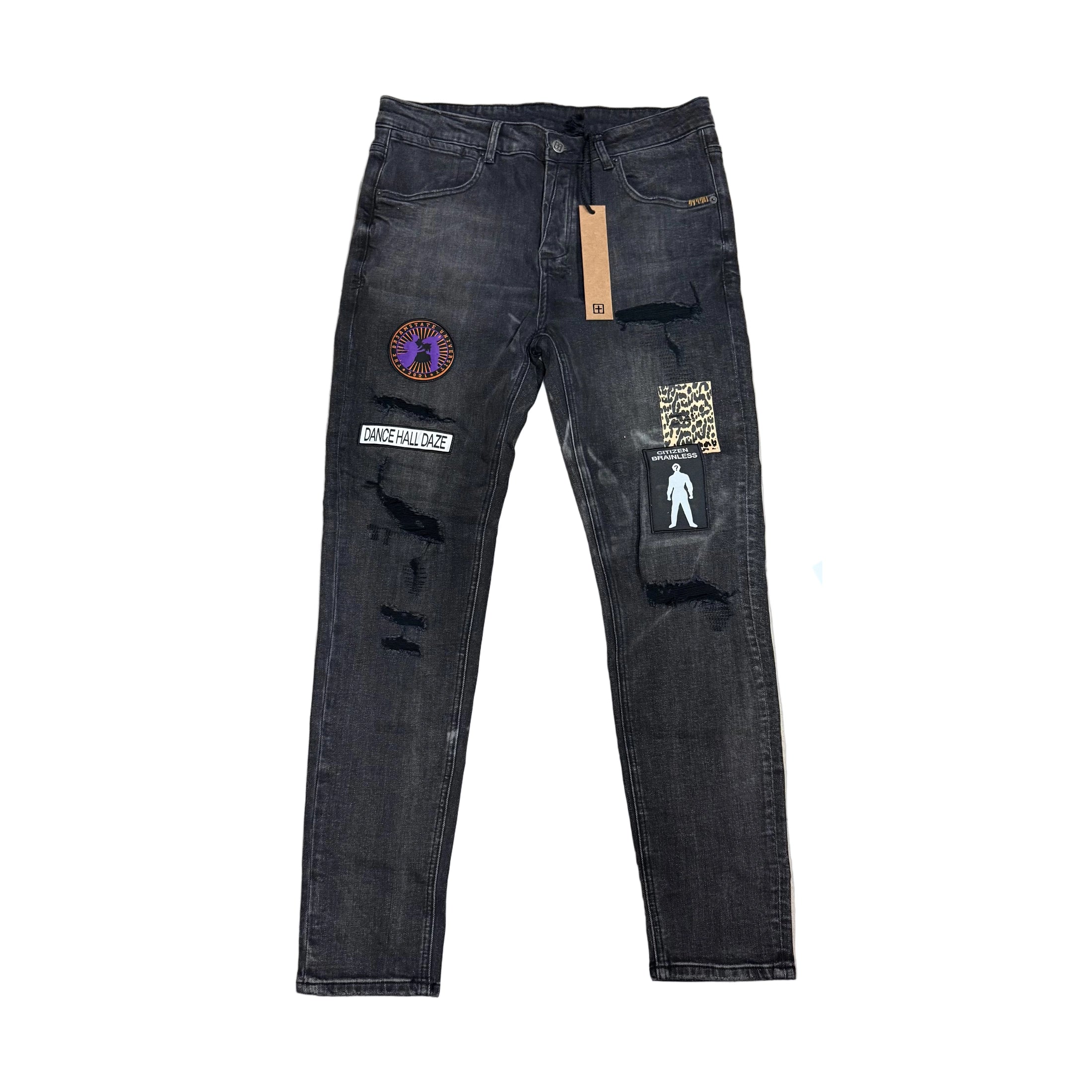 ksubi Jeans Washed Black Animal Print
