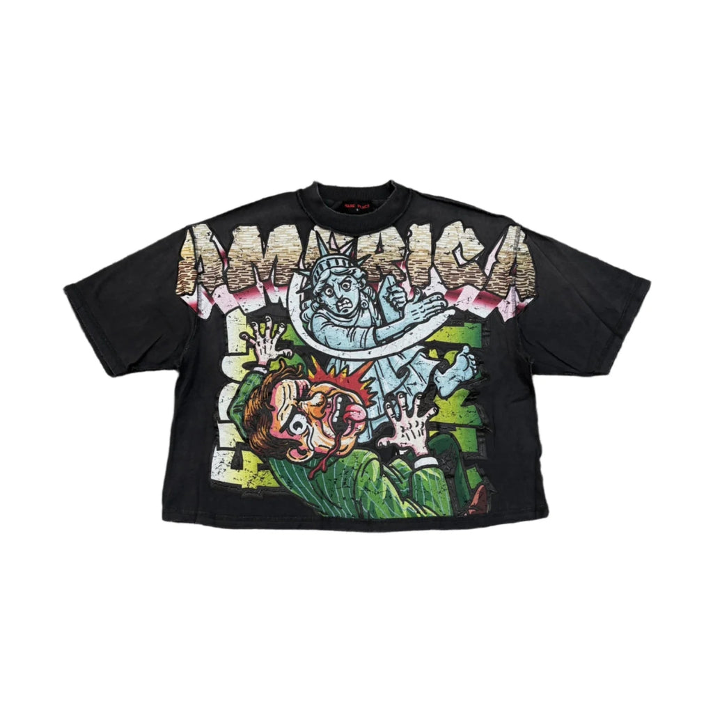 RARE PEACE America Graphic Crop Tee