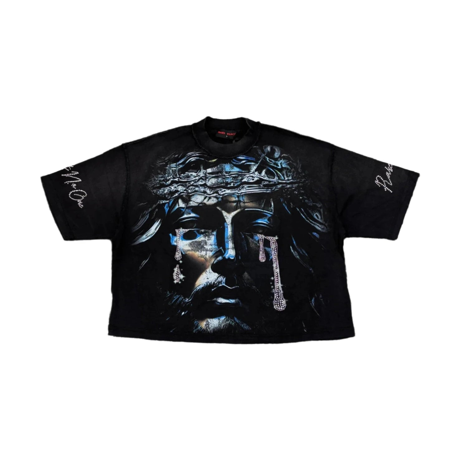 RARE PEACE God's Tear Graphic Crop Tee