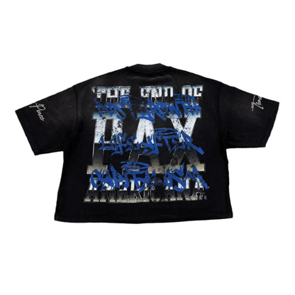 RARE PEACE God's Tear Graphic Crop Tee