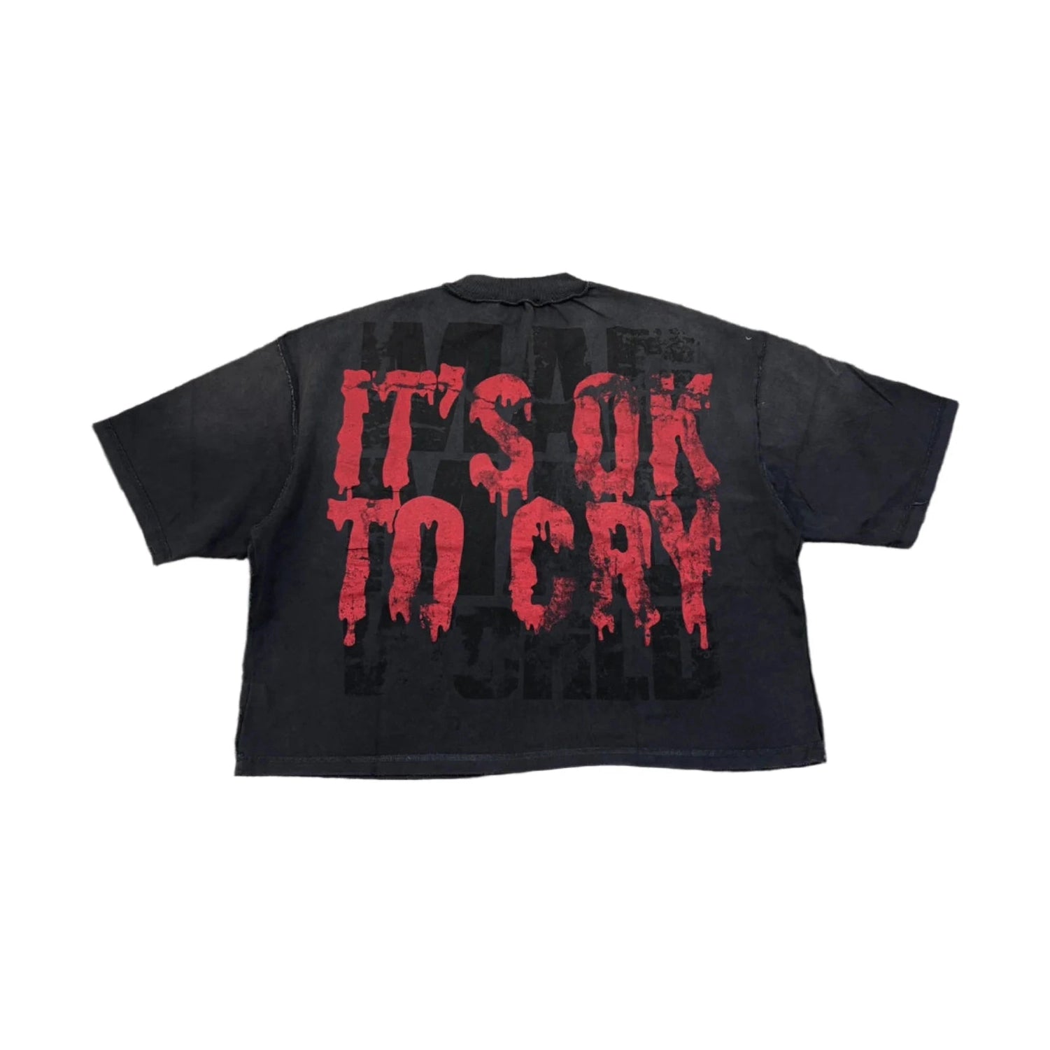 RARE PEACE It's OK To Cry Graphic Crop Tee