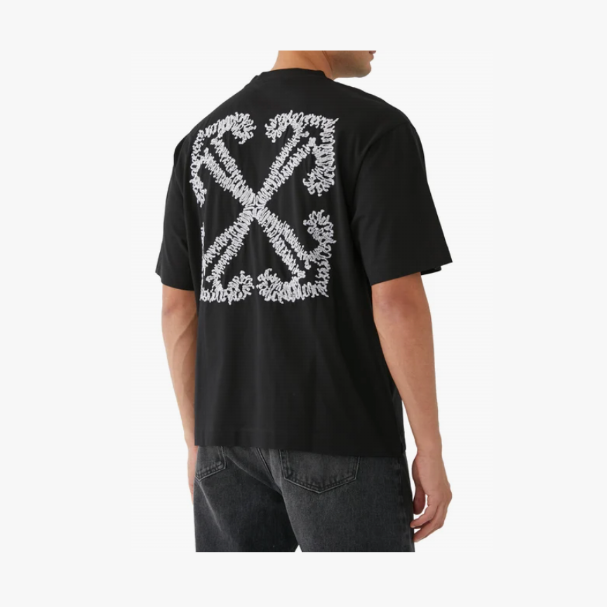 OFF-WHITE - Tattoo Arrow Skate Cotton T-shirt Black