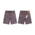 Hellstar Fire Diamond Demin Jorts Washed Red