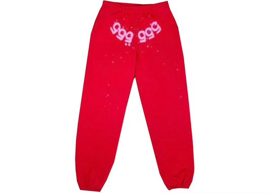 Sp5der Worldwide Red Angel Number 555 Sweatpants