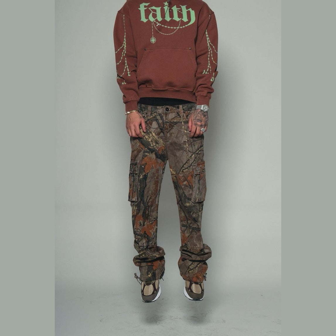 WESTERN FIT BRUSH CAMO DENIM