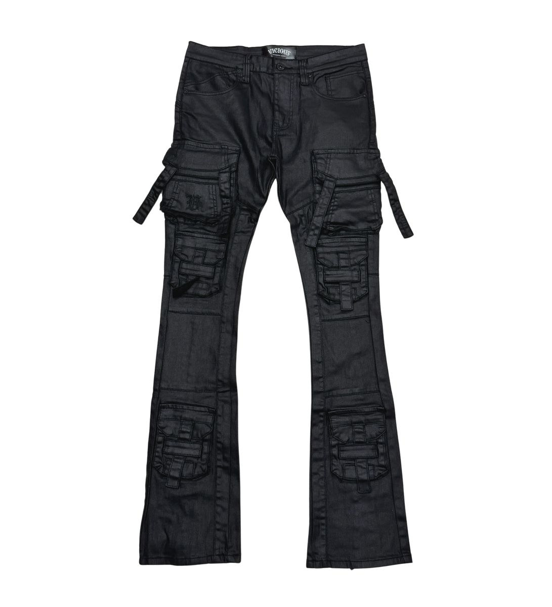 COATED MULTI CARGO STACK DENIM