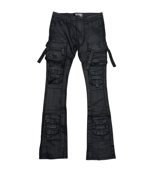 COATED MULTI CARGO STACK DENIM