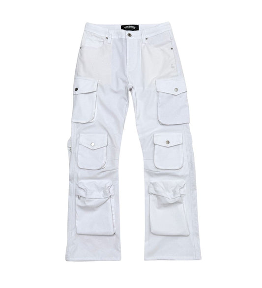 SHINY COATED MULTI CARGO RELAXED STRAIGHT