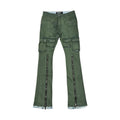 MULTI FRONT CARGO FLARE FIT DENIM