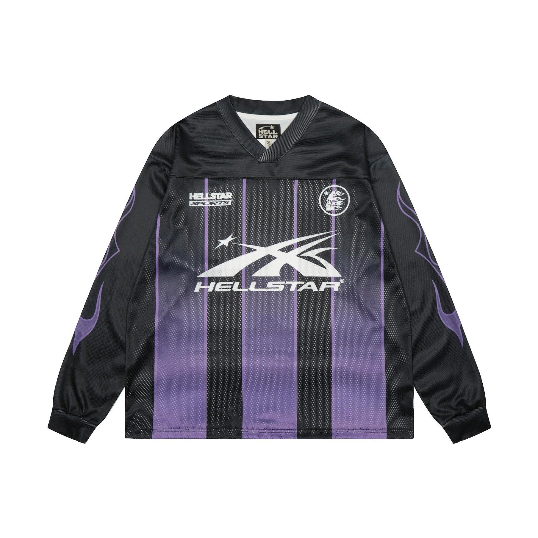 Hellstar Black/Purple Mesh Long Sleeve Tee