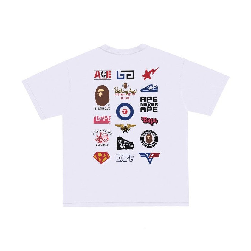 BAPE Multi Logo Tee White