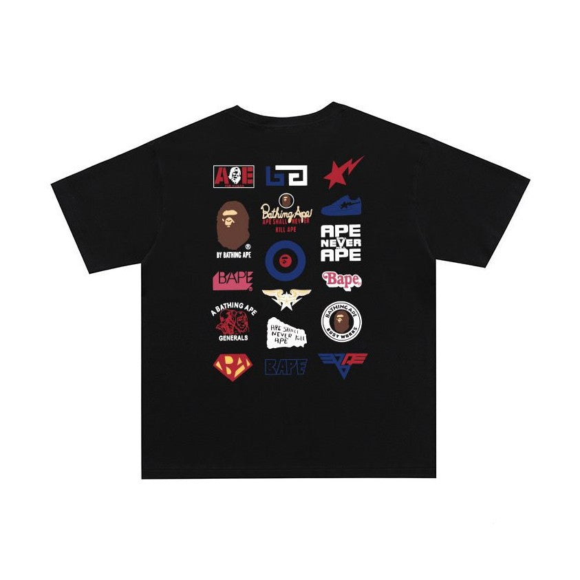 BAPE Multi Logo Tee Black
