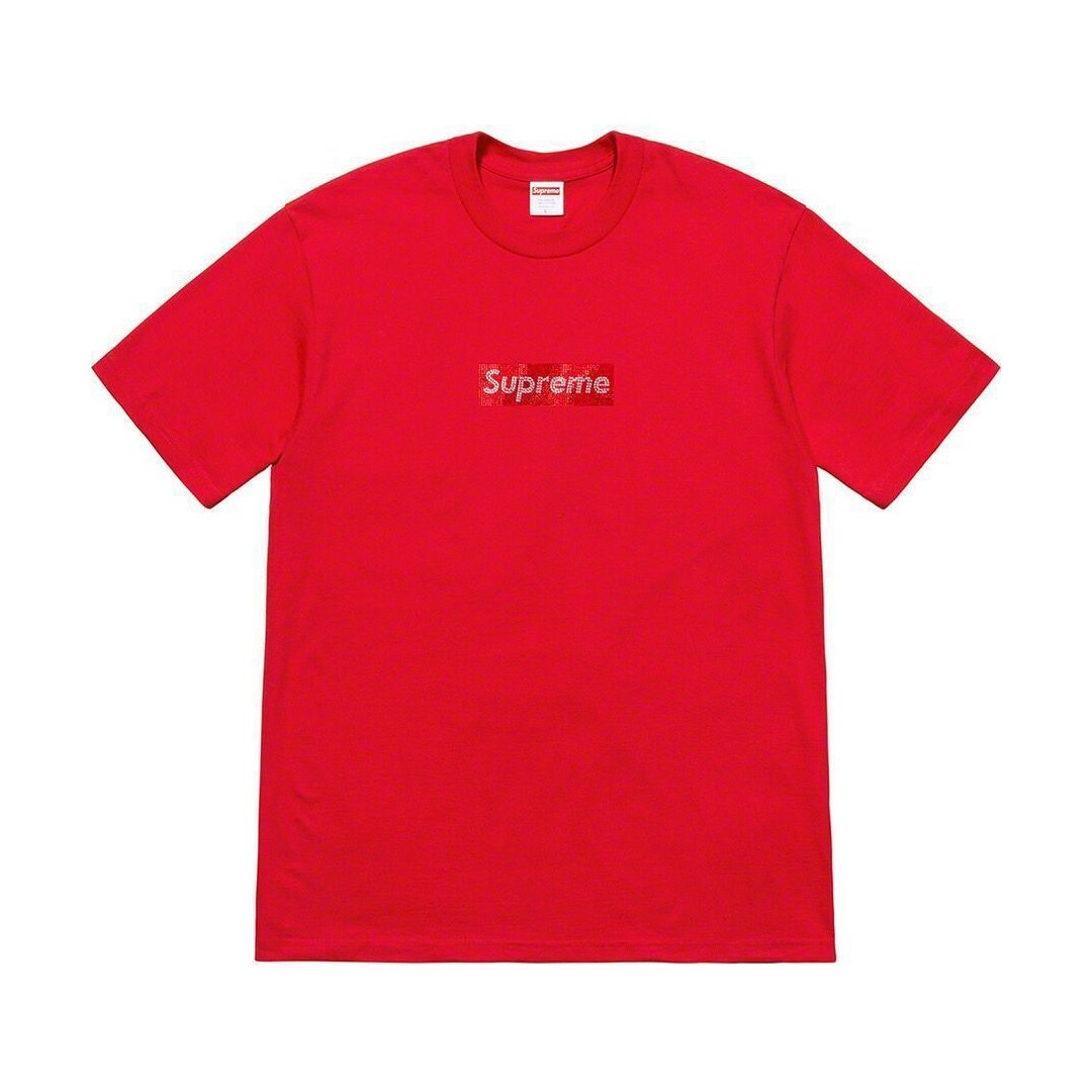 Supreme Swarovski Tee Red