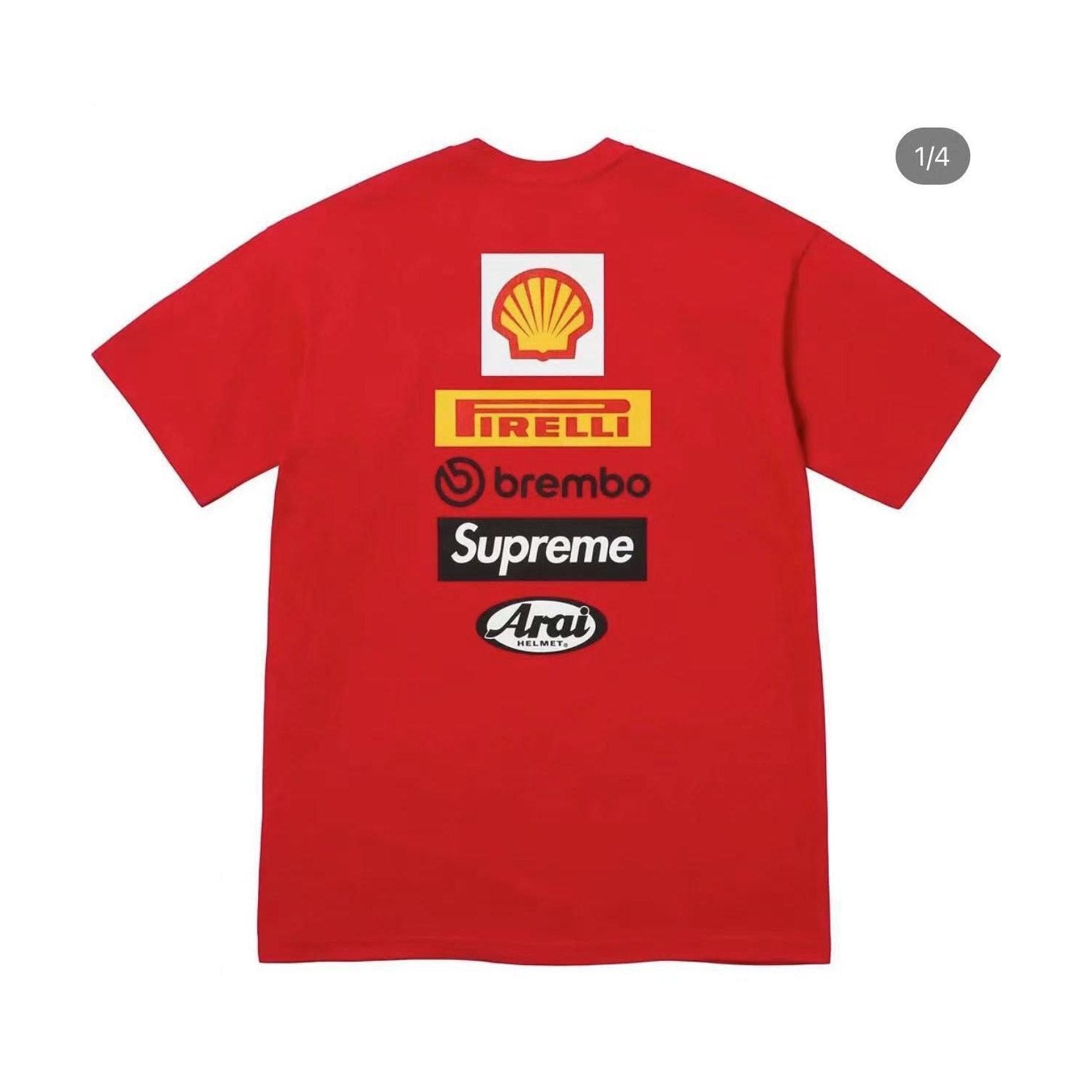 Supreme®/Ducati® Logos Tee Red
