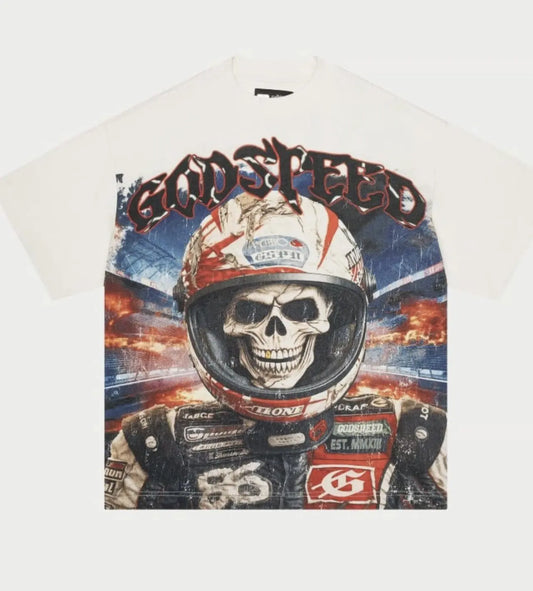 Godspeed Racer Goldie T-shirt White