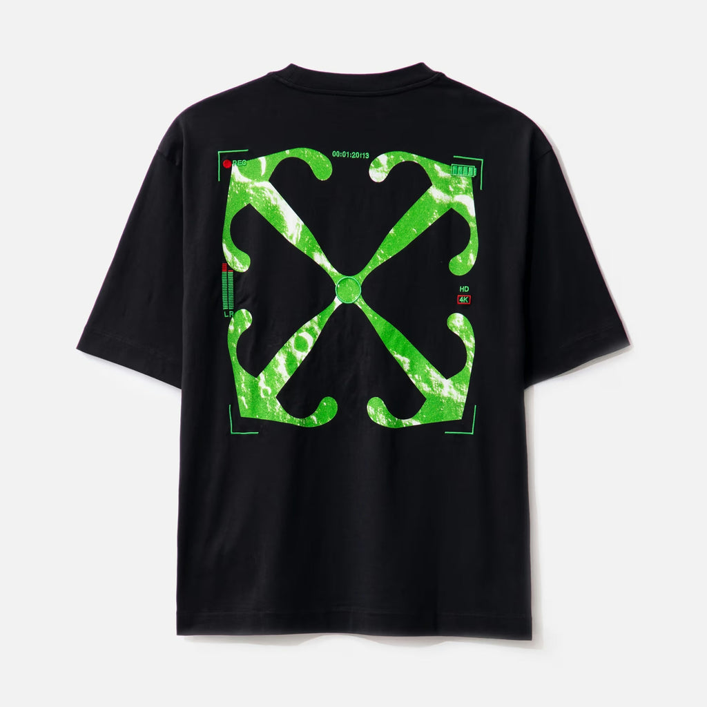 OFF-WHITE Moon Cam Arrow Logo Black Tee