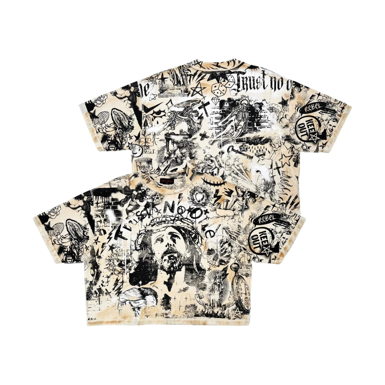 Rare Peace "Doodle" Ecru Tee