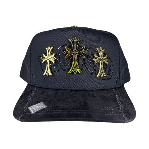 Luxury Hats Gold Cross