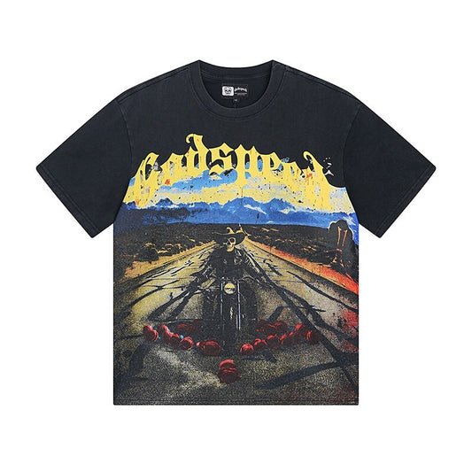 Godspeed Skeleton motorcycle rider Black
