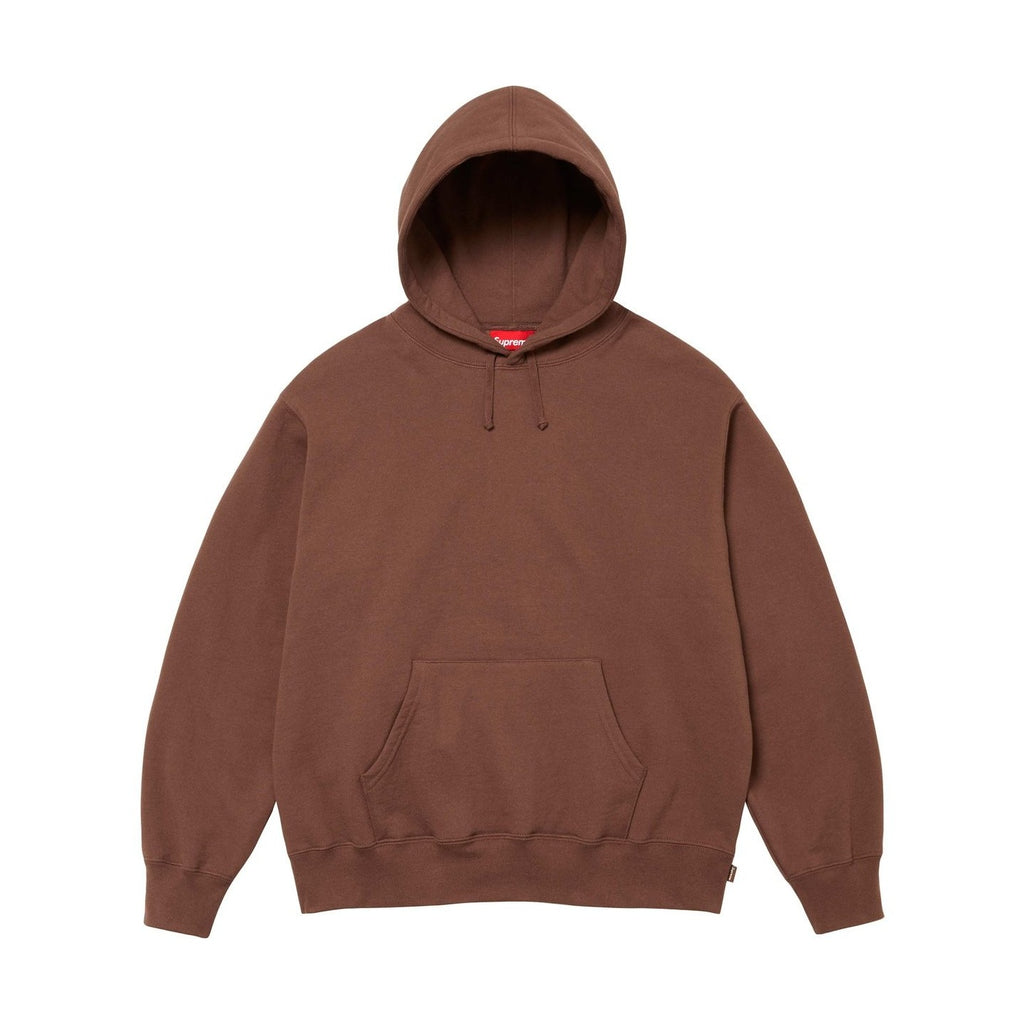 Supreme Satin Appliqué Hooded Sweatshirt Brown