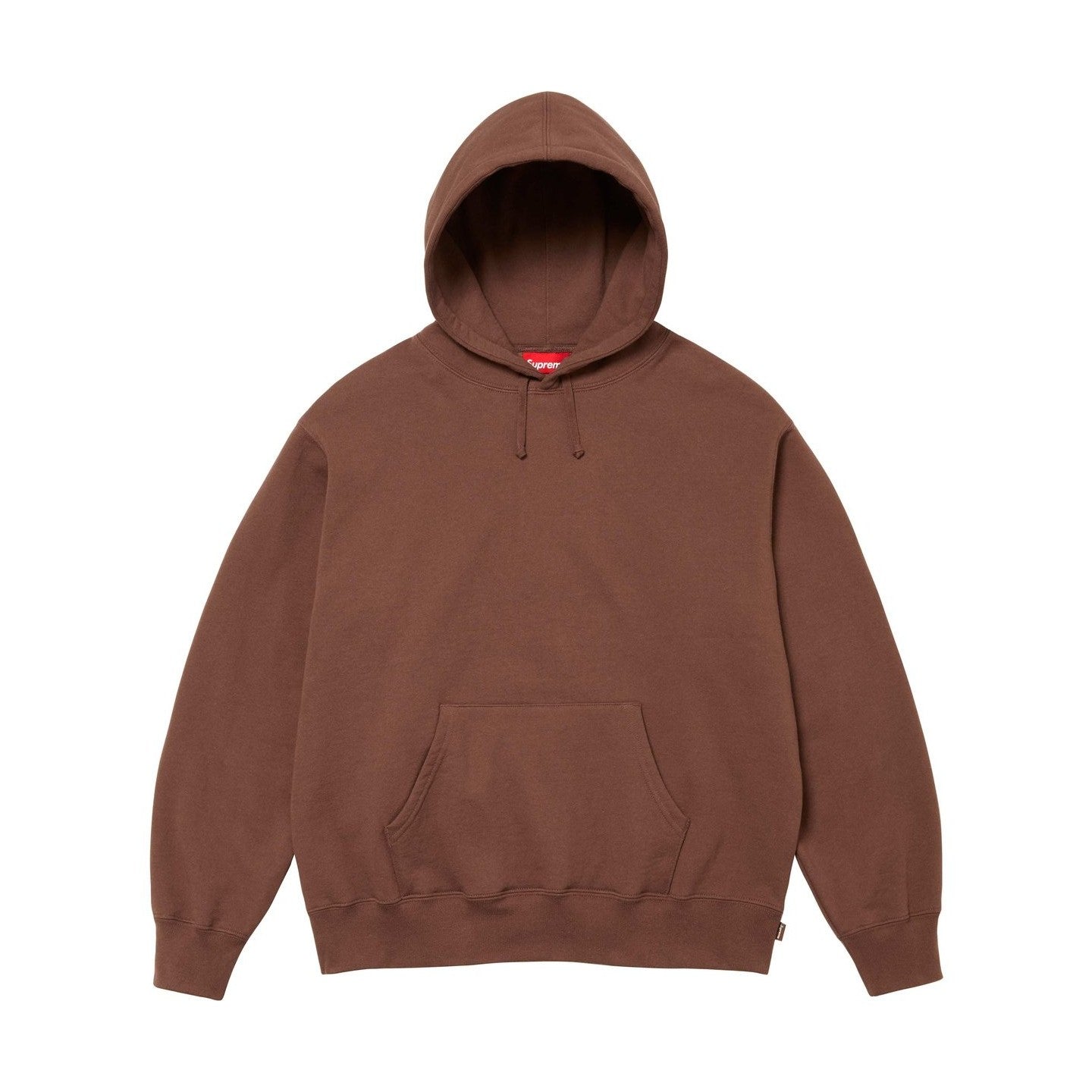 Supreme Satin Appliqué Hooded Sweatshirt Brown