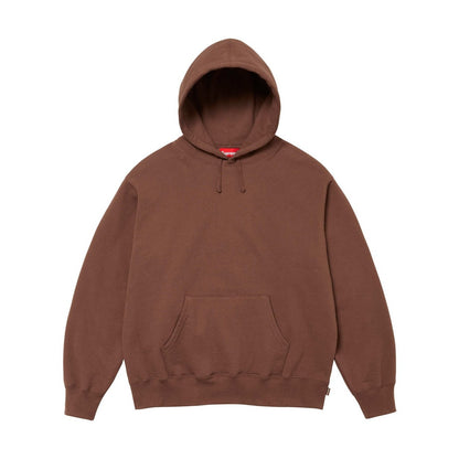 Supreme Satin Appliqué Hooded Sweatshirt Brown