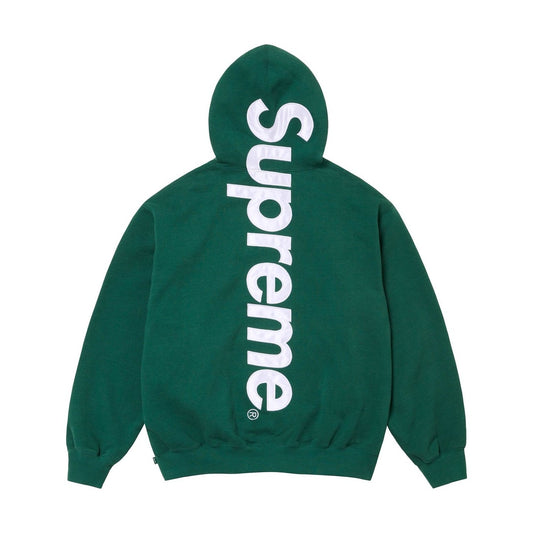 Supreme Satin Appliqué Hooded Sweatshirt Green