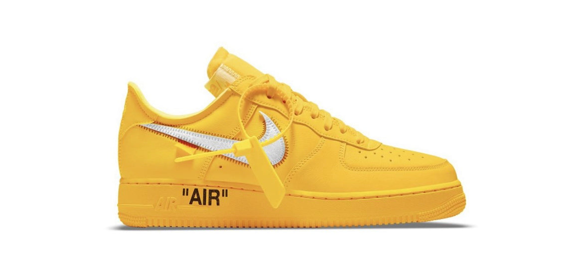 AIR FORCE 1 OFF WHITE UNIVERSITY GOLD METALLIC